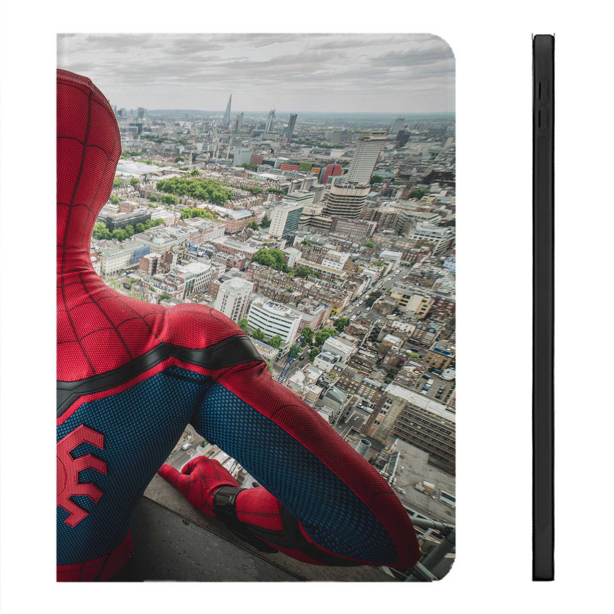 （画像用） Spider Man スパイダーマン IPadケース ペンホルダー付き ブックスタイルデザイン